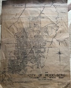 Map, City of Heidelberg, City of Heidelberg, - excluding the North Ward, 1959, 27/05/1959