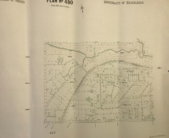 Map, Municipality of Heidelberg Plan No. 480, 17/10/1948