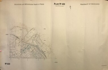 Map, Municipality of Heidelberg Plan No. 481, 23/9/1949