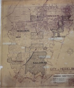 Map, City of Heidelberg: Residential Policy, 1976c