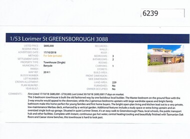 Advertising Leaflet, Barry Plant Greensborough, 1/53 Lorimer Street Greensborough, 17/10/2018