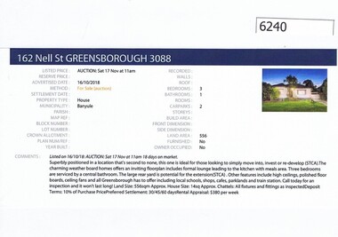 Advertising Leaflet, Barry Plant Greensborough, 162 Nell Street Greensborough, 16/10/2018