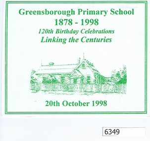 Card, Greensborough Primary School 1878-1998, 20/10/1998