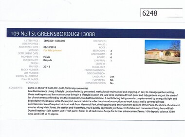 Advertising Leaflet, Barry Plant Greensborough, 109 Nell Street Greensborough, 08/10/2018