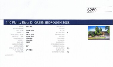Advertising Leaflet, Barry Plant Greensborough, 140 Plenty River Drive Greensborough, 07/08/2018