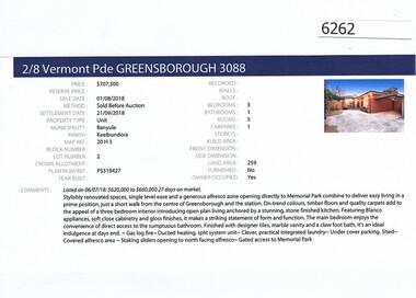 Advertising Leaflet, Barry Plant Greensborough, 2/8 Vermont Parade Greensborough, 01/08/2018