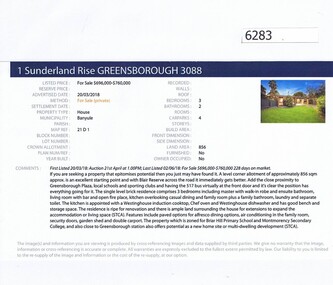 Advertising Leaflet, Barry Plant Greensborough, 1 Sunderland Rise Greensborough, 20/03/2018