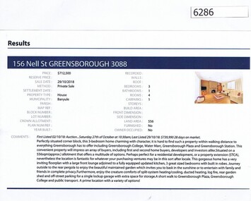 Advertising Leaflet, Barry Plant Greensborough, 156 Nell Street Greensborough, 29/10/2018