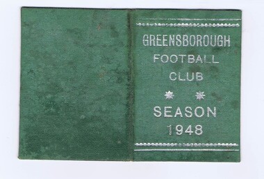 Membership Ticket - Digital Image, Greensborough Football Club, Greensborough Football Club, 1948, 1948_