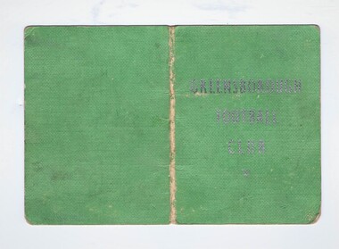Membership Ticket - Digital Image, Greensborough Football Club, 1950, 1950_