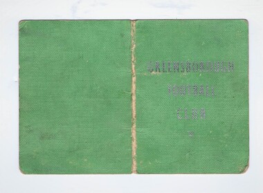 Membership Ticket - Digital Image, Greensborough Football Club, Greensborough Football Club, 1950, 1950_