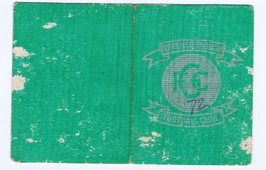 Document - Membership Ticket - Digital Image, Greensborough Football Club, Greensborough Football Club, 1972, 1972_