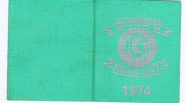 Membership Ticket - Digital Image, Greensborough Football Club, 1974, 1974_
