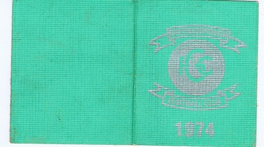 Document - Membership Ticket - Digital Image, Greensborough Football Club, Greensborough Football Club, 1974, 1974_