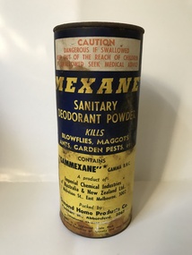 Tin, Imperial Chemical Industries of Australia & New Zealand Ltd et al, Mexane powder, 1960c
