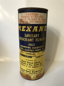 Tin, Imperial Chemical Industries of Australia & New Zealand Ltd, Mexane powder, 1960c