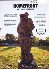 DVD, 2 Road Films, Homefront: a new kind of war memorial, 2019_