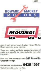 Advertising Leaflet, Howard Mackey Motors Pty Ltd, 2010c