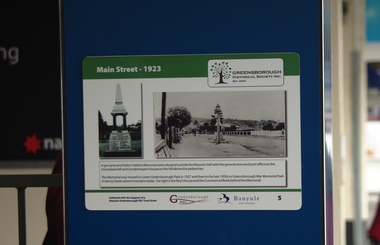 Photograph - Digital Image, Main Street Plaques: Main Street 1923, 18/06/2018