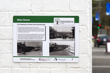 Photograph - Digital Image, Main Street Plaques: The changing face of Main Street, 18/06/2018
