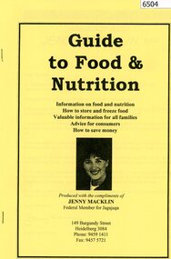 Booklet, Guide to food & nutrition, 1990c