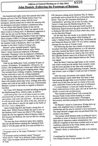 Article, John Daniels: following the footsteps of Batman, by Jan Hanslow, 11/07/2014