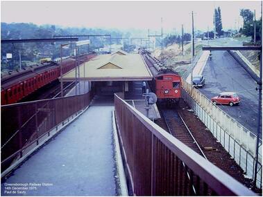 Photograph - Digital Image, Paul de Sauty, Greensborough Railway Station, ramp to station, 1975, 14/12/1975