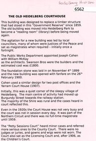 Document, The Old Heidelberg Courthouse, 2018_