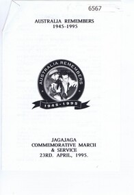 Program, Australia Remembers 1945-1995: Jagajaga commemorative march & service 1995, 23/04/1995
