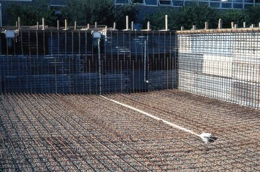 Photograph - Digital Image, Watsonia High School Pool, Construction 1976. Rebar in place 1, 12/12/1976