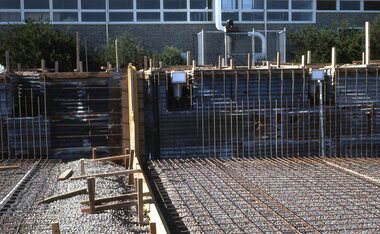 Photograph - Digital Image, Watsonia High School Pool, Construction 1976. Rebar in place 2, 12/12/1976