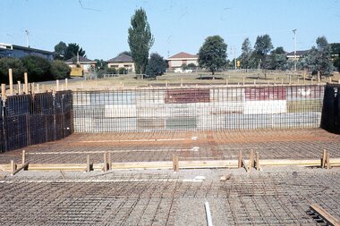 Photograph - Digital Image, Watsonia High School Pool, Construction 1976. Rebar in place 3, 12/12/1976