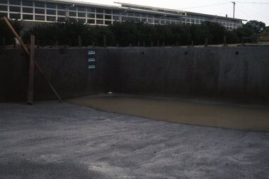 Photograph - Digital Image, Watsonia High School Pool, Construction 1976. Concrete complete, 12/12/1976