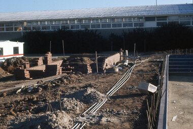 Photograph - Digital Image, Watsonia High School Pool, Construction 1976. West end looking North, 12/12/1976