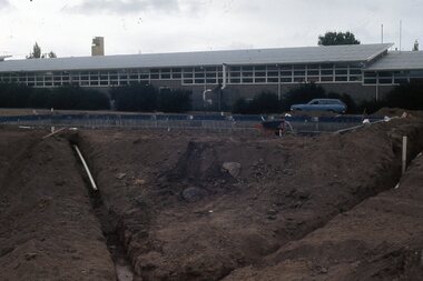 Photograph - Digital Image, Watsonia High School Pool, Construction 1976. Concretee pool and surrounds under construction 2, 12/12/1976
