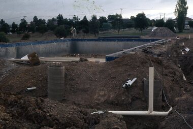 Photograph - Digital Image, Watsonia High School Pool, Construction 1976. North side looking East, 12/12/1976