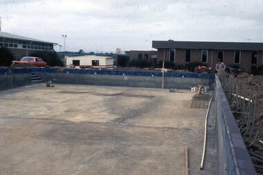 Photograph - Digital Image, Watsonia High School Pool, Construction 1976. Concrete complete, 12/12/1976
