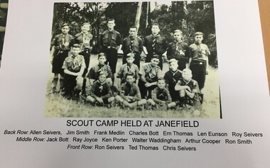 Photograph - Digital Image, Lewis C Tulk, Scout camp Janefield, 1930s