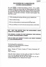 Correspondence and notice, Devonshire Road/Lambourne Road 5 storey development, 2004_03