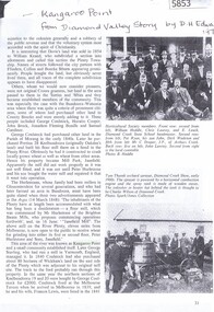 Article, Book, Shire of Diamond Valley, Kangaroo Point, excerpt from Diamond Valley Story, 1979_