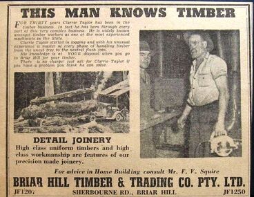 Advertisement - Digital image, Briar Hill Timber and Trading, 1959, 1959_