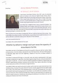 Article, Anne-Marie Primmer: by default, or by design, by Rosie Bray, 2019_