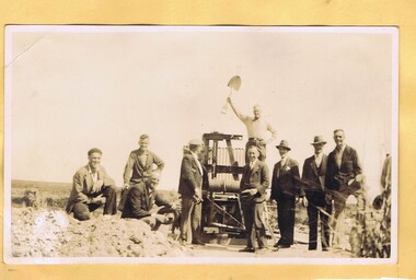 Photograph - Digital Image, Mystery mine photographs: Windlass and workers, 1935c