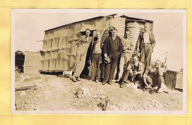 Photograph - Digital Image, Mystery mine photographs: Shed lined with hessian, 1935c