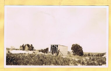 Photograph - Digital Image, Mystery mine photographs: Building staff quarters, the start, 1935c