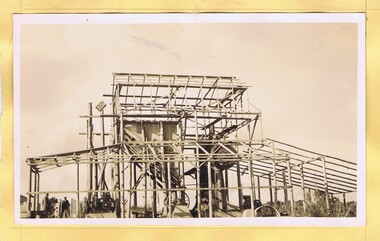 Photograph - Digital Image, Mystery mine photographs: Builing the crusher plant, 1935c