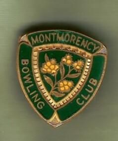 Badge - Digital Image, Montmorency Bowling Club, Montmorency Bowling Club badge 1980s, 1980s