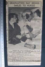 Newspaper Clipping - Digital Image, Graduation day brings smiles to nurses, 1960s