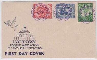 Postage Stamps - Digital Image, Victory Second World War: First Day Cover, 14/02/1946