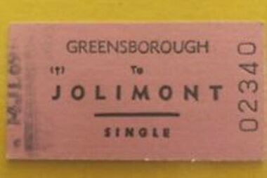 Ticket - Digital Image, Train ticket: Greensborough to Jolimont, single, 1969, 14/07/1969